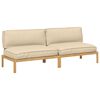 vidaXL Ensemble de Canap&eacute;s Beige 240 x 92 x 69 cm Bois d'Acacia Massif