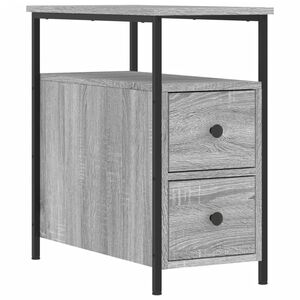 vidaXL Table de chevet sonoma gris 30x60x60 cm bois d'ing&eacute;nierie