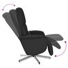 vidaXL Fauteuil inclinable de massage avec repose-pieds noir tissu