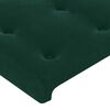 vidaXL T&ecirc;tes de lit 2 pcs Vert fonc&eacute; 72x5x78/88 cm Velours
