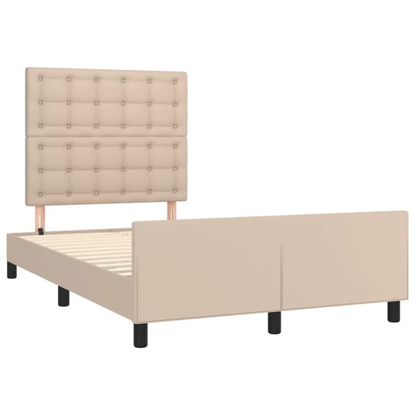 vidaXL Cadre de lit sans matelas cappuccino 120x190 cm similicuir
