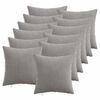 vidaXL Housse de coussin 12 pcs HEERLEN Gris clair 45 x 45 cm