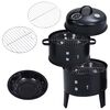 vidaXL Gril barbecue au charbon 3 en 1 40x80 cm