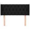 vidaXL T&ecirc;te de lit avec oreilles Noir 93x16x78/88 cm Tissu