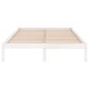 vidaXL Cadre de lit sans matelas blanc bois de pin massif