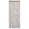 vidaXL Moustiquaire Taupe et blanc 56x185 cm Chenille