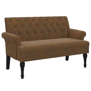 vidaXL Banc avec dossier marron 120x62x75,5 cm similicuir daim