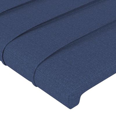 vidaXL Tête de lit à LED Bleu 144x5x118/128 cm Tissu