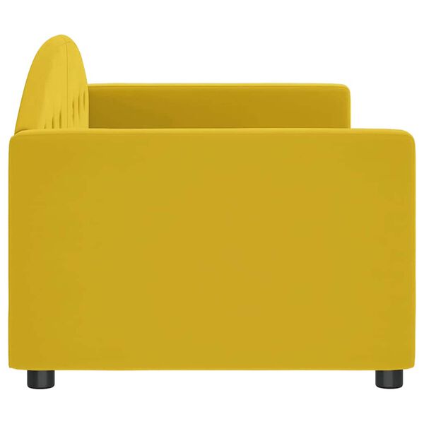 vidaXL Lit de repos sans matelas jaune 80x200 cm velours