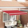 vidaXL Auvent R&eacute;tractable Rouge 350 x 200 cm tissu
