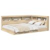 vidaXL Lit Biblioth&egrave;que Ch&ecirc;ne sonoma 140 x 200 cm Bois d'ing&eacute;nierie