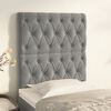 vidaXL T&ecirc;te de lit Gris clair 80x7x118/128 cm Velours