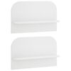 vidaXL &Eacute;tag&egrave;re Murale 2 pc Blanc 60 x 13,5 x 37,5 cm Bois d'ing&eacute;nierie