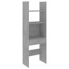 vidaXL Biblioth&egrave;que Gris b&eacute;ton 60x35x180 cm Bois d&rsquo;ing&eacute;nierie
