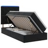 vidaXL Lit de rangement LED avec matelas Noir 100 x 200 cm Velours