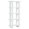vidaXL Bibliothèque/séparateur de pièce blanc bois d'ingénierie