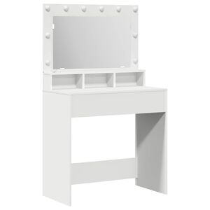 vidaXL Table de Toilette Blanc 78,5 x 41 x 135 cm Bois d'ing&eacute;nierie