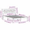 vidaXL Cadre de lit avec t&ecirc;te de lit Taupe 140 x 200 cm Pin massif
