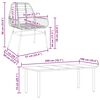 vidaXL Ensemble &agrave; manger de jardin 9pcs noir poly rotin verre