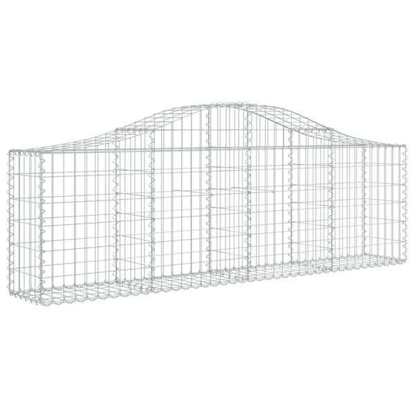 vidaXL Panier de gabions arqu&eacute; 200x30x60/80 cm Fer galvanis&eacute;