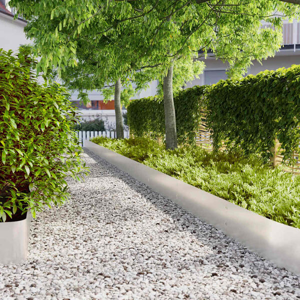 vidaXL Bordures de pelouse 10 pcs 25x103 cm acier inoxydable