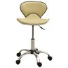 vidaXL Chaise de bureau Crème Similicuir