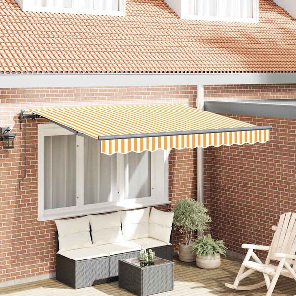 vidaXL Auvent R&eacute;tractable Jaune 300 x 200 cm tissu