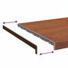vidaXL Appui de fen&ecirc;tre Bois Brun 60 x 50 x 4,5 cm PVC