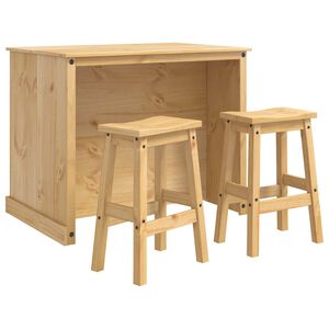 vidaXL Ensemble Cuisine &Icirc;lot 3 pc Cire de Miel 112 x 77 x 91,5 cm