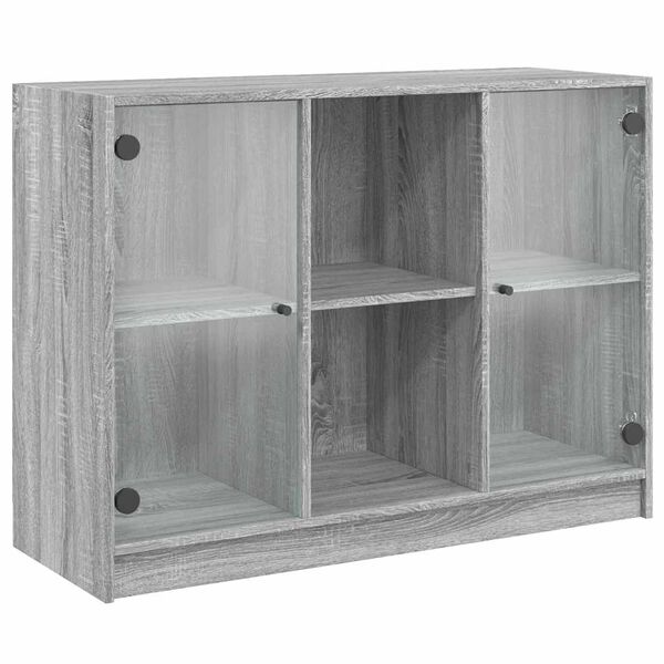 vidaXL Buffet sonoma gris 102x37x75,5 cm bois d'ing&eacute;nierie