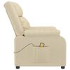 vidaXL Fauteuil de massage Cr&egrave;me Tissu