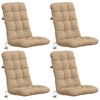 vidaXL Coussins de Chaise &agrave; Dossier Haut en 4 Pi&egrave;ces VIANEN 4 pc