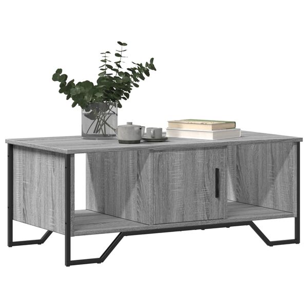 vidaXL Table basse sonoma gris 100x51x40 cm bois d'ing&eacute;nierie