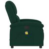 vidaXL Fauteuil de massage inclinable vert foncé velours