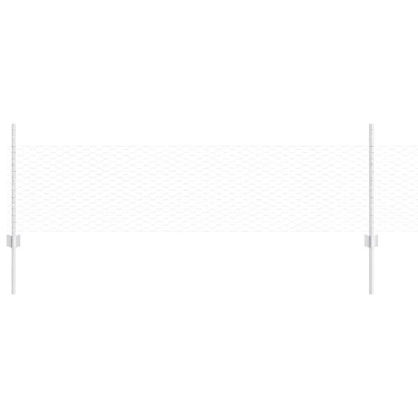 vidaXL Cl&ocirc;ture avec poteau Argent&eacute; 0,5 x 10 m Acier