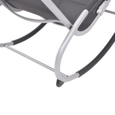 vidaXL Chaise à bascule d'extérieur Aluminium et textilène