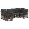 vidaXL Ensemble de canap&eacute; de jardin 6 pc 6-Nombre de places Gris