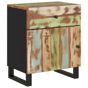 vidaXL Table de chevet 50x33x60cm Bois de r&eacute;cup&eacute;ration et d'ing&eacute;nierie