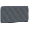 vidaXL Lit avec matelas gris fonc&eacute; 100x200 cm velours