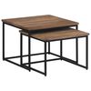vidaXL Tables basses gigognes 2 pcs bois massif de teck
