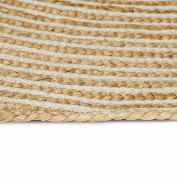 vidaXL Tapis Naturel et Blanc 80 x 250 cm Jute