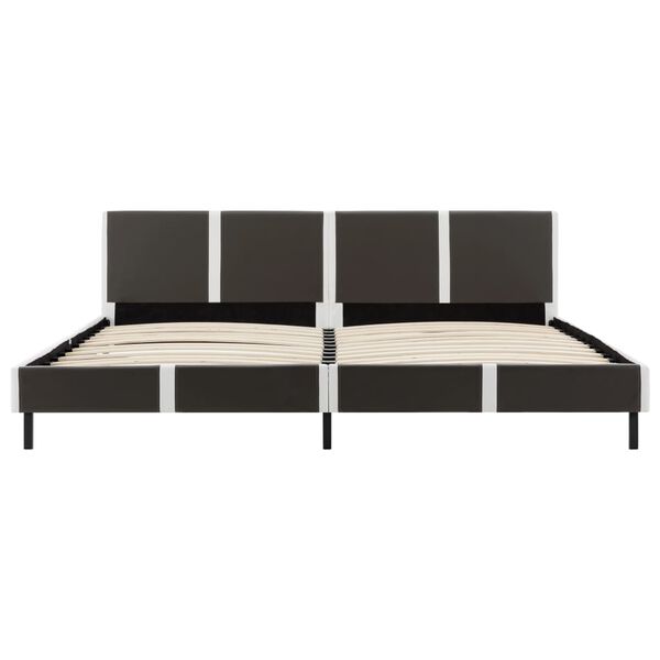 vidaXL Lit et matelas mousse &agrave; m&eacute;moire de forme Similicuir 180x200 cm