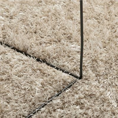 vidaXL Tapis ISTAN à poils longs aspect brillant beige Ø 120 cm