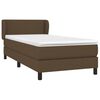 vidaXL Sommier &agrave; lattes de lit avec matelas Marron fonc&eacute; 90x200 cm