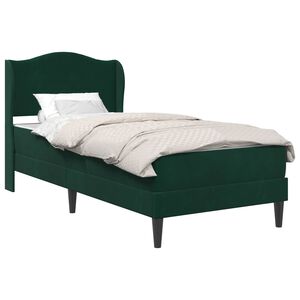 vidaXL Cadre de lit avec t&ecirc;te de lit Vert fonc&eacute; 80 x 200 cm Velours