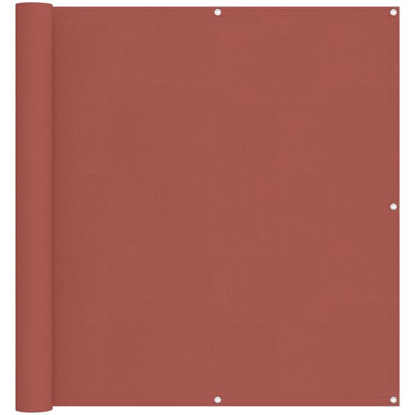 vidaXL &Eacute;cran de balcon Terre cuite 110 x 400 cm Tissu Oxford