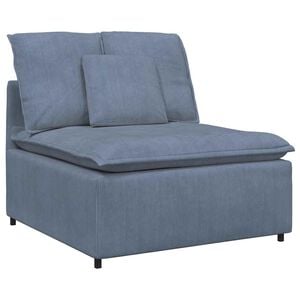 vidaXL Module central de canap&eacute; modulable avec coussins bleus 100 cm