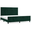 vidaXL Cadre de lit sans matelas vert fonc&eacute; 160x200 cm velours