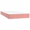 vidaXL Sommier &agrave; lattes de lit avec matelas Rose 90x200 cm Velours