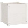 vidaXL Jardinières d'extérieur 2 pcs Blanc 40x40x40 cm Bois de pin